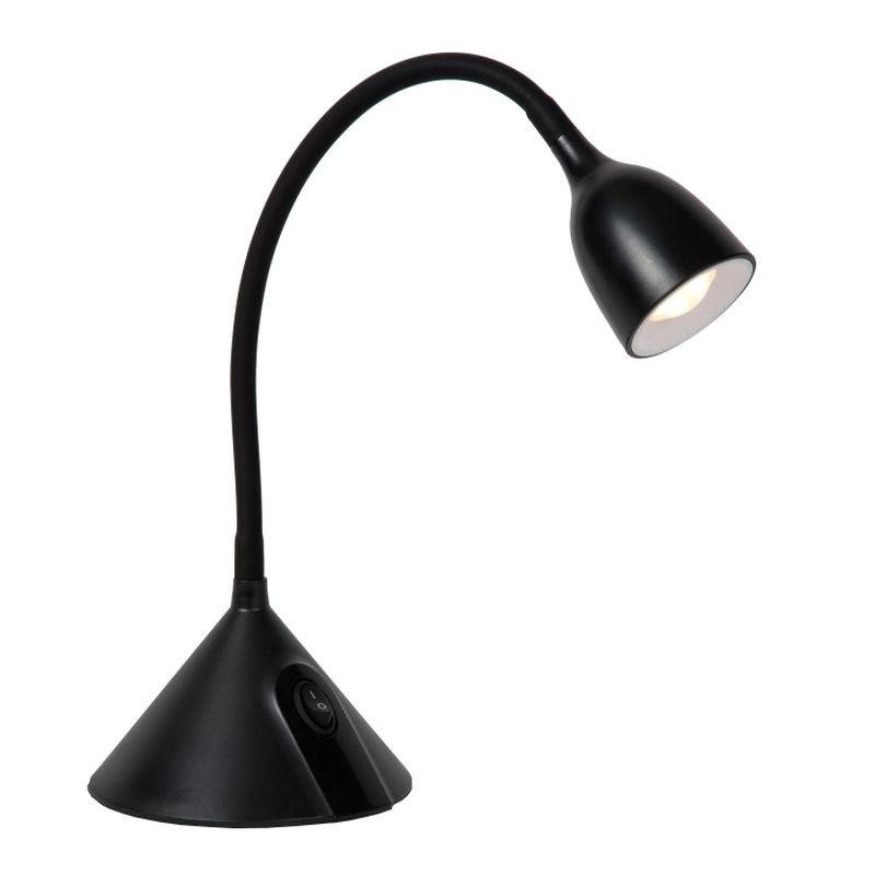 Lucide MILO - Stolná lampa - Ø 12 cm - LED - 1x3,2W 3000K - Čierna
